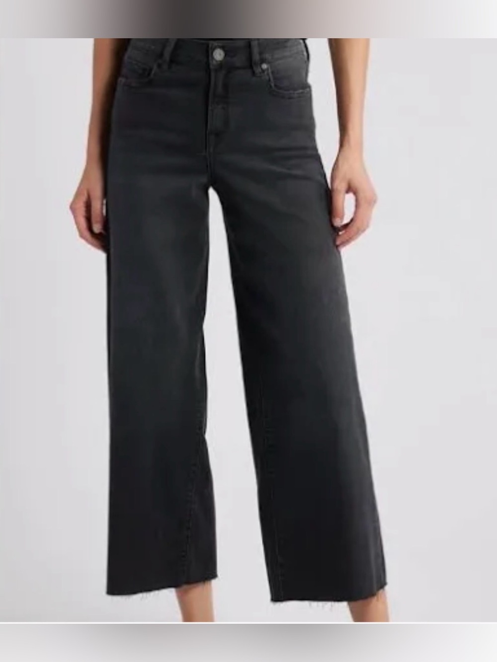 NWT Hidden Nori High Rise Cropped Wide Leg Black Ladies Jeans 27